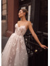 Spaghetti Straps Ivory Lace Tulle Airy Wedding Dress